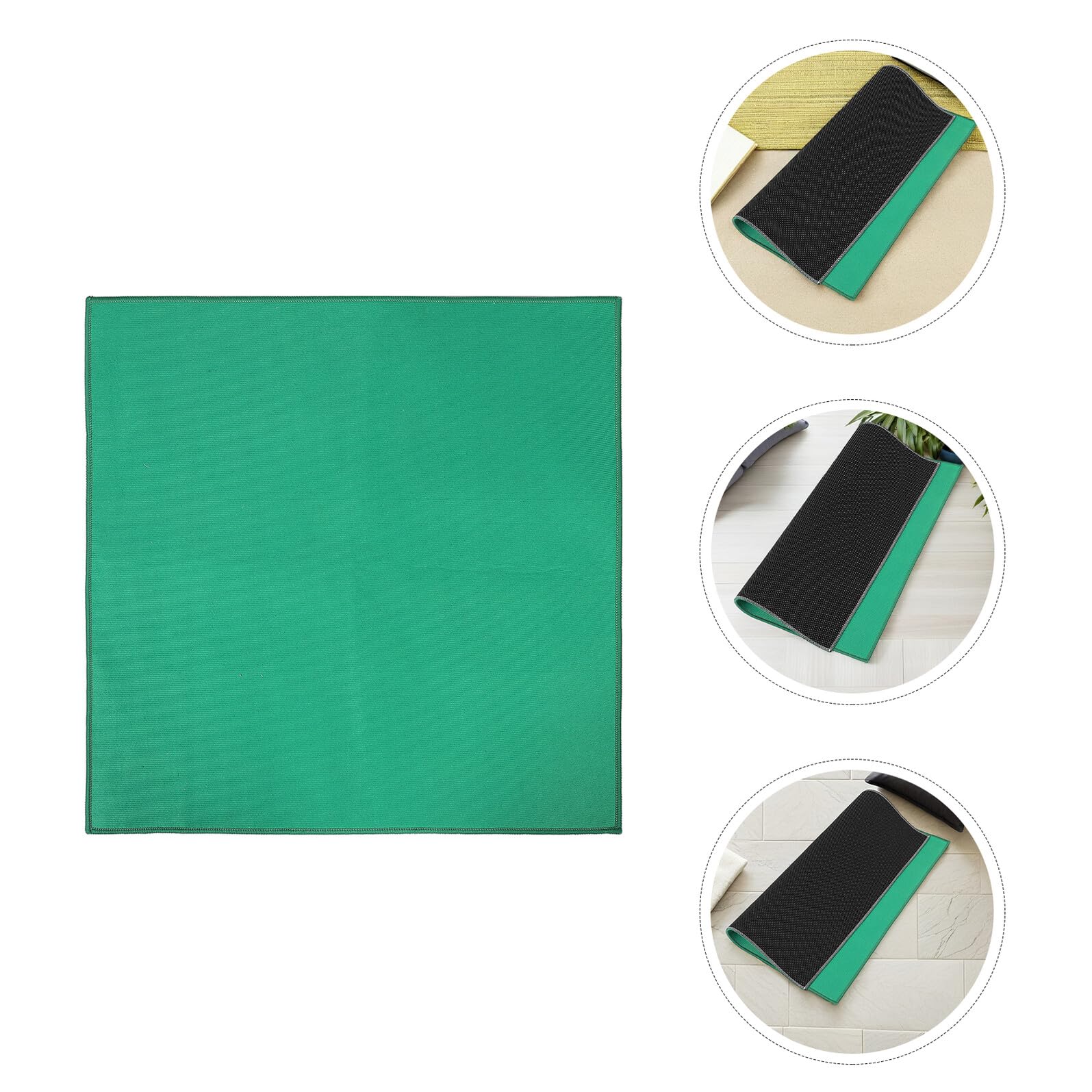 Abaodam Tappetino da Gioco Mahjong Morbido Quadrato 100x100 Cm Verde Antiscivolo e Antirumore per Uso Domestico e Accessori per Giochi da Tavolo Mahjong, Poker, Domino
