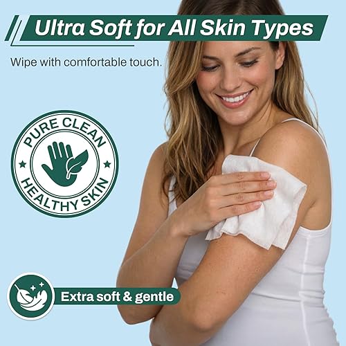 Miniatura 3 de [360 Count] Adult Wipes for Elderly, 8" x 12" Extra Large Adult Wipes for Incontinence & Cleansing - Disposable Washcloth for Elderly Bathing