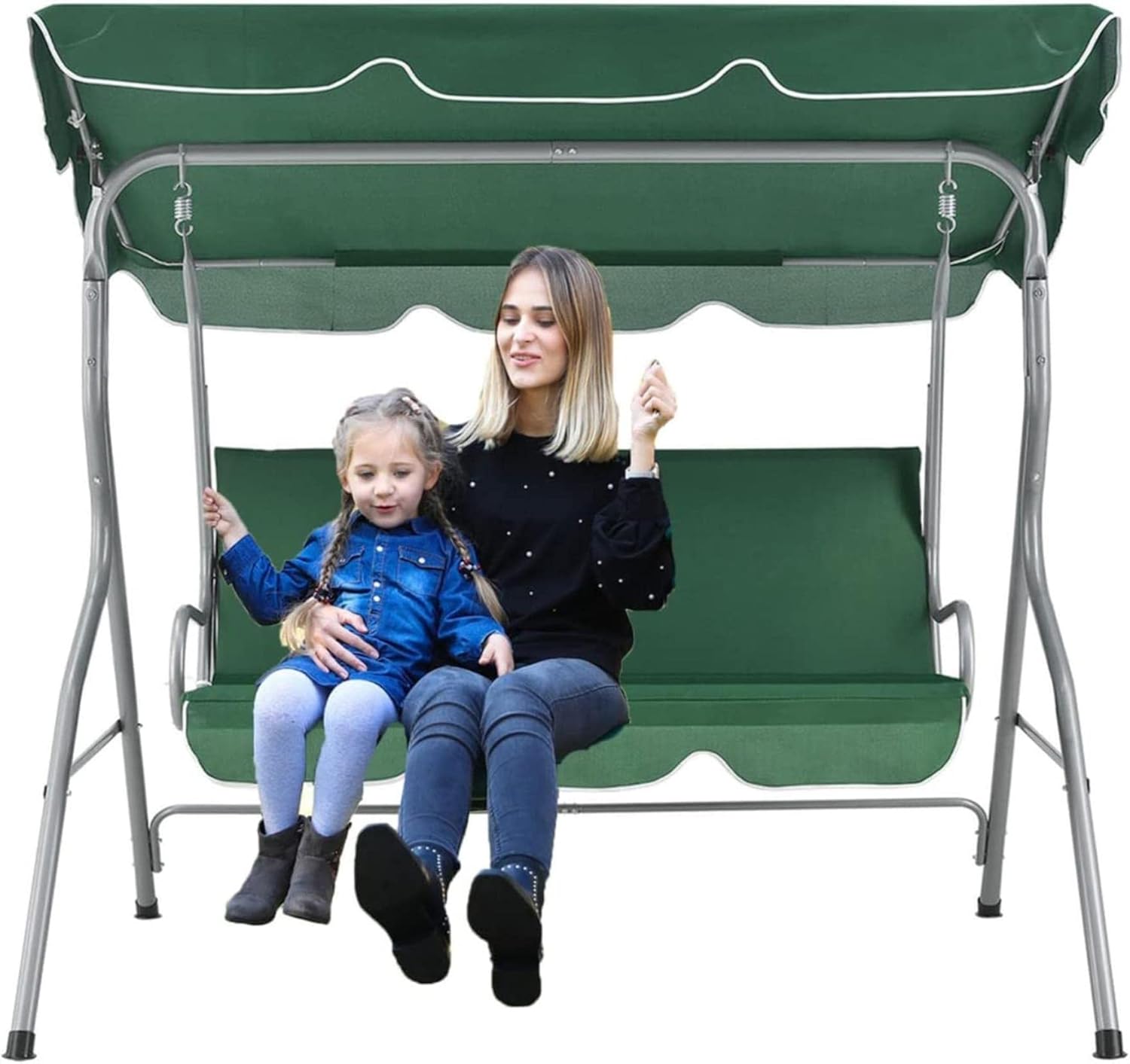 Swing Canopy Replacement Cover and Swing Cushion Cover, Waterproof 2 and 3 Seater Swing Canopy Cover,for Garden Outdoor Swing Bench