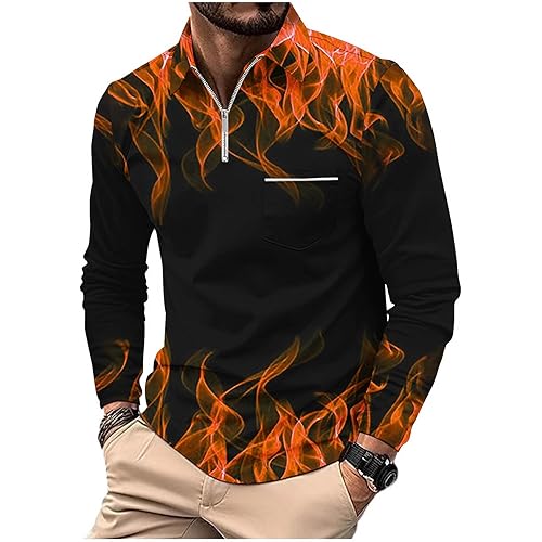 Large T Shirts for Men Lapel T Shirt Casual Holiday Shirts Tops