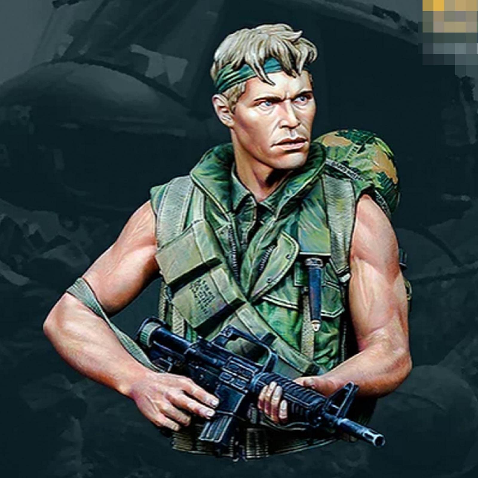 Risjc 1/10 Resin Bust Bust Model 1967 Vietnam War American Sergeant White Model Kit // N66345