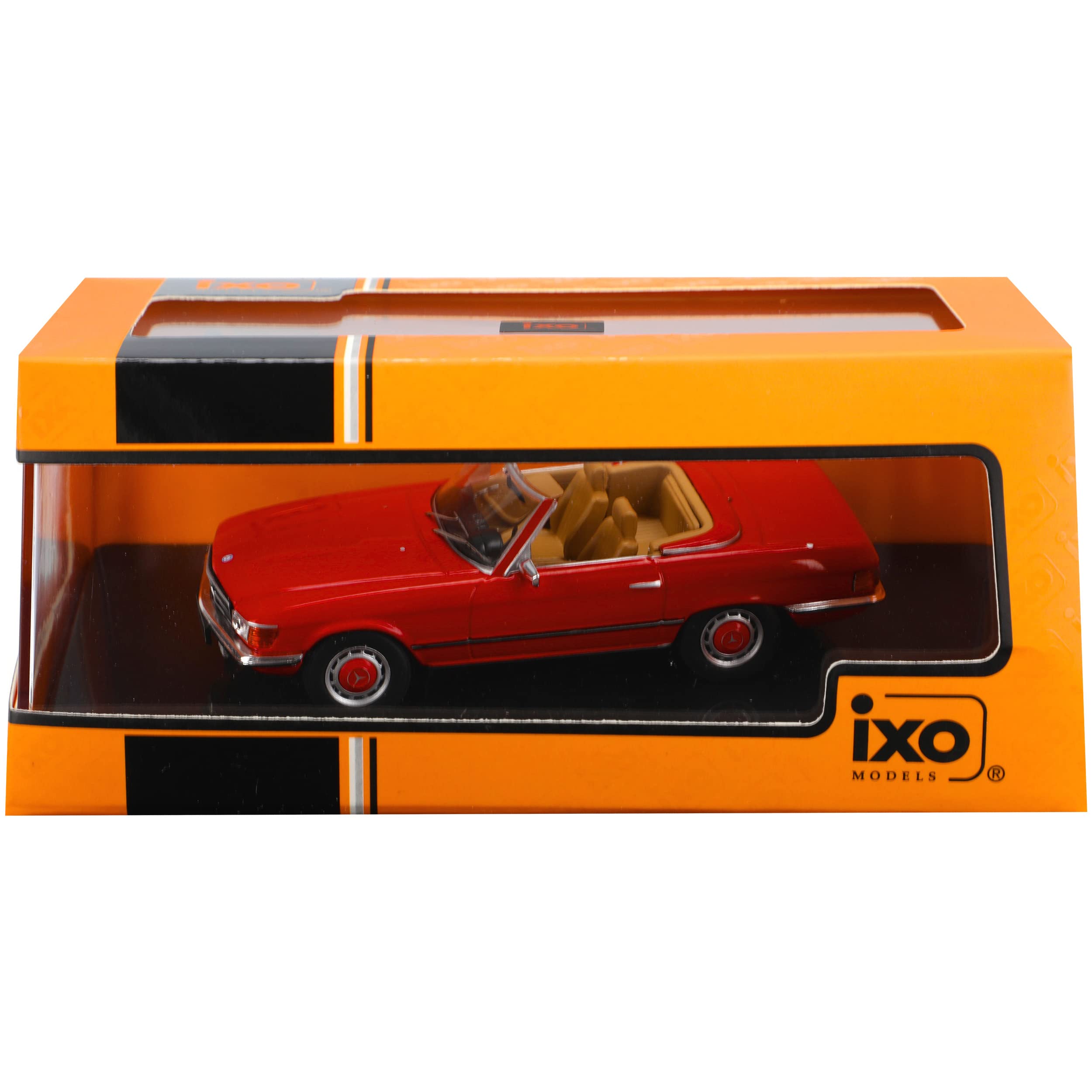 Ixo Mercedes-B SL-Klasse 280 SL Cabrio Rot R107 1971-1989 1/43 Modell Modell Auto