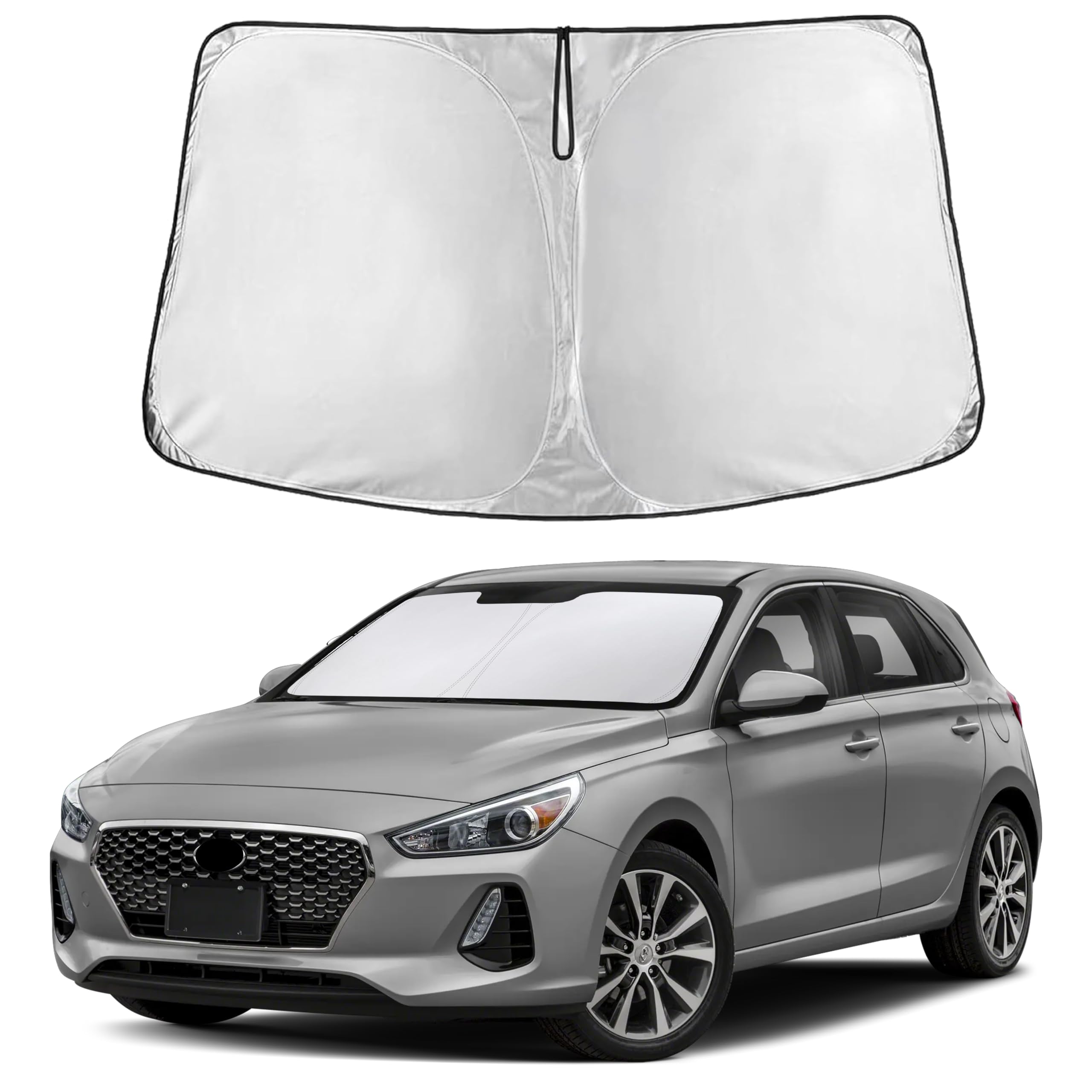 EcoNour Windshield Sun Shade Compatible for Hyundai Elantra 2017–2020