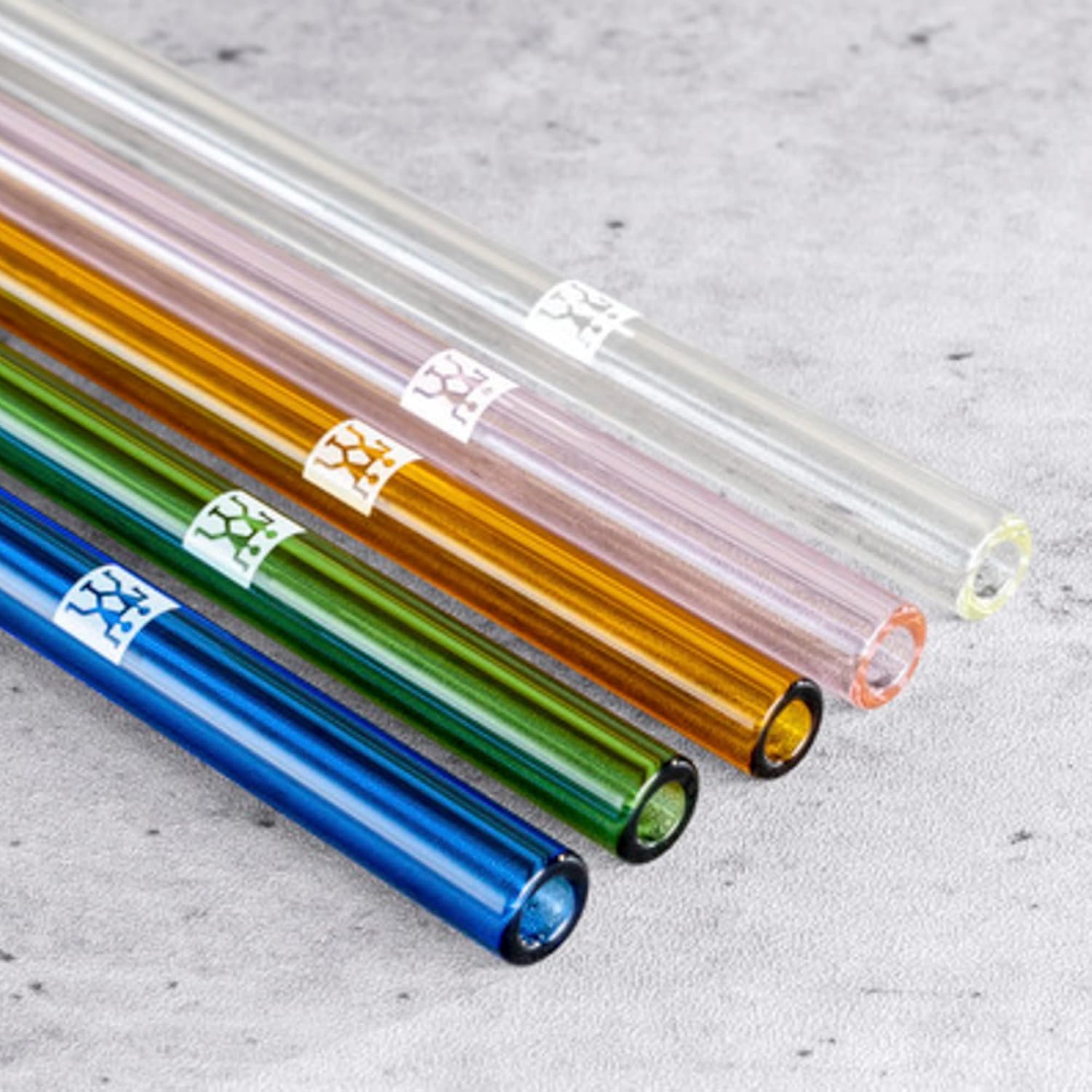ZWILLING Sorrento 5-pc Straight Glass Straw Set - Multi Color