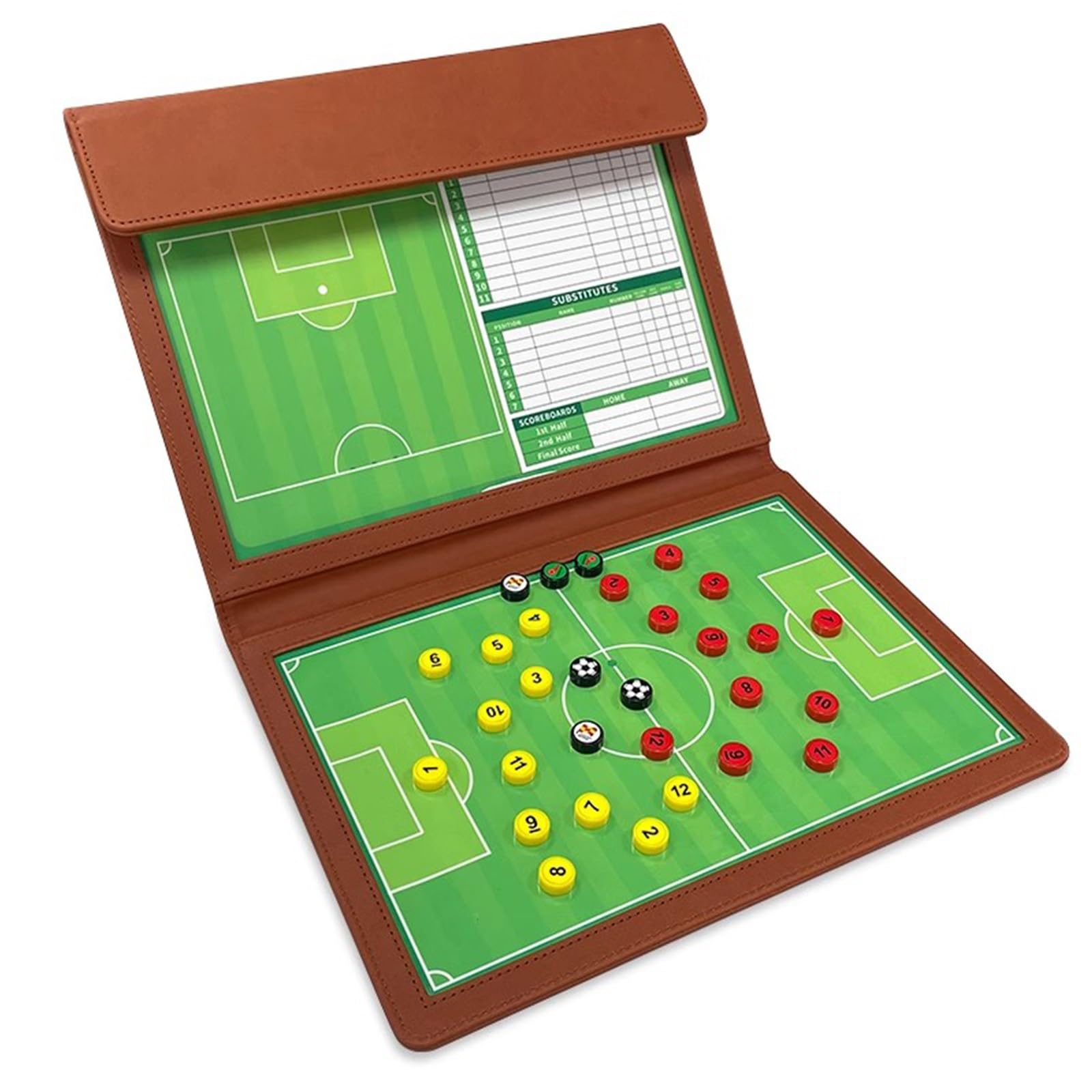 Pizarra Futbol Entrenador, Pizarra Tactica Magnetica Futbol Portátil, Carpeta Táctica de Entrenamiento Plegable, para Entrenar Jugadas, Entrenamiento