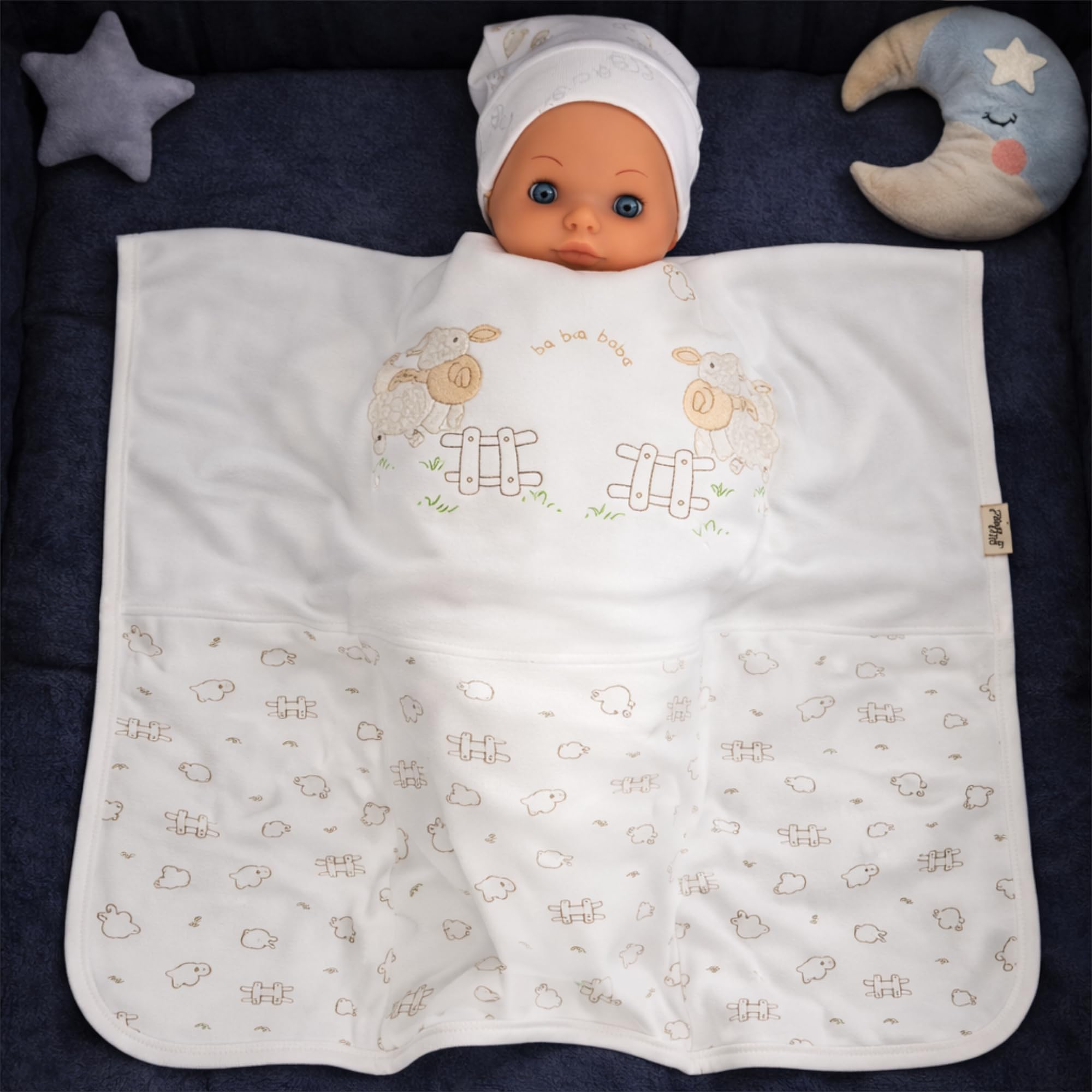 Set de regalo para recién nacidos, 100 % algodón natural, equipamiento básico unisex, ropa de regalo, equipamiento para bebés de 0 a 4 meses (crudo)