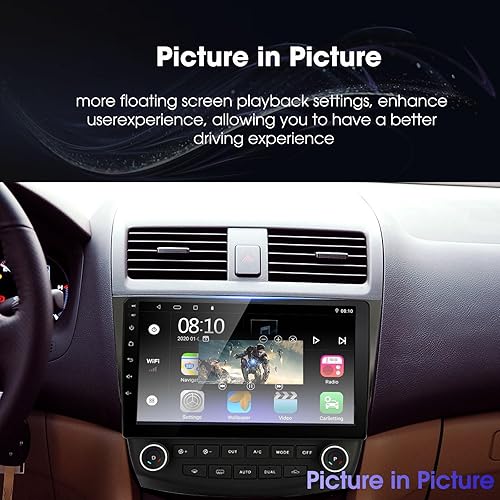 Miniatura 5 de Para Honda Accord 7th 2003-2007 Android Car Stereo, Carplay integrado y Android Auto, pantalla táctil capacitiva de 10 pulgadas, unidad de
