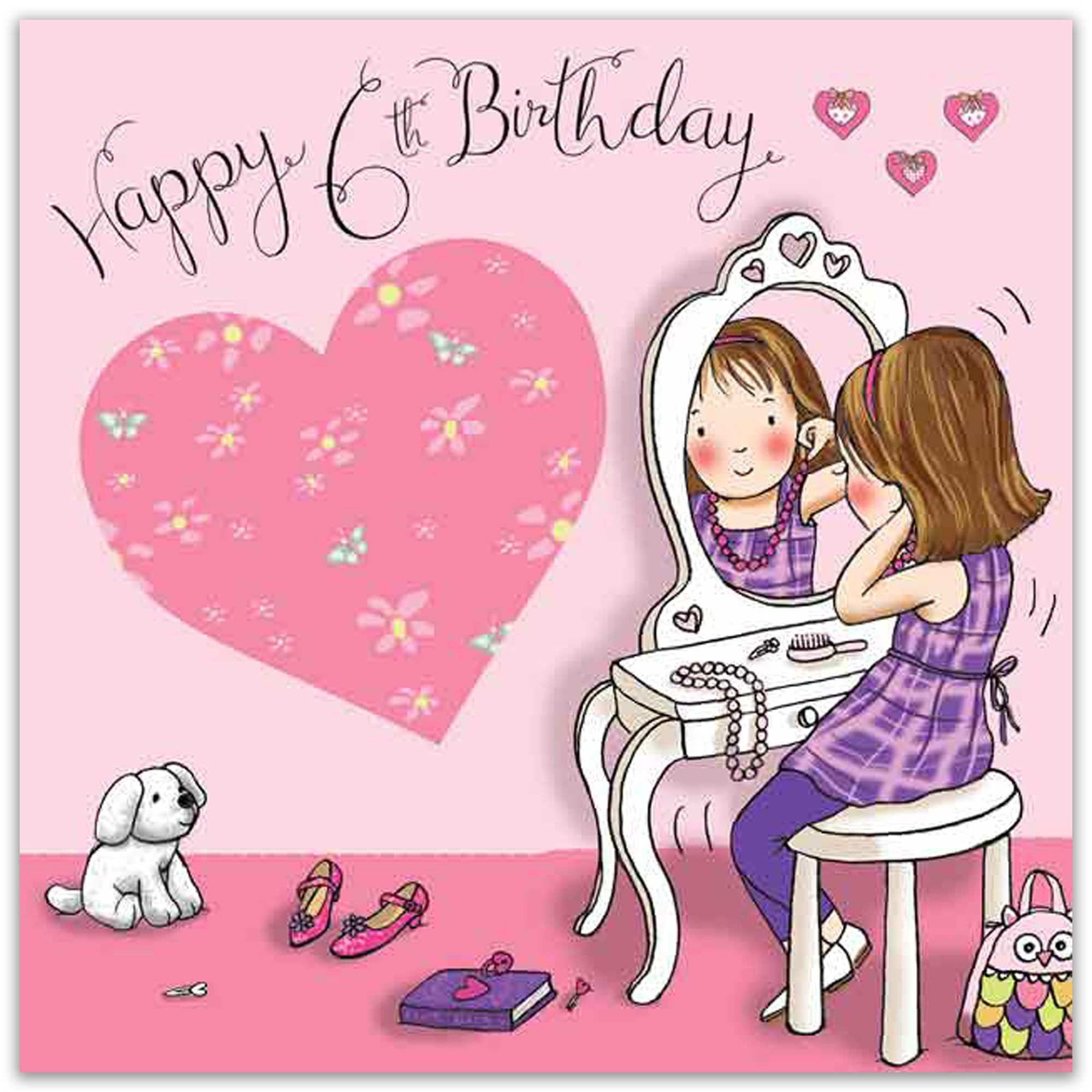 Twizler Biglietto 6° Compleanno Bambino O Bambina - Sei Oggi! - 15,5x15,5 Cm Con Busta