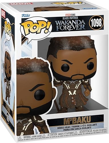 Miniatura 3 de POP Marvel Black Panther Wakanda Forever - MBaku Funko Pop Figura de vinilo repleto con funda protectora compatible con caja pop multicolor 375