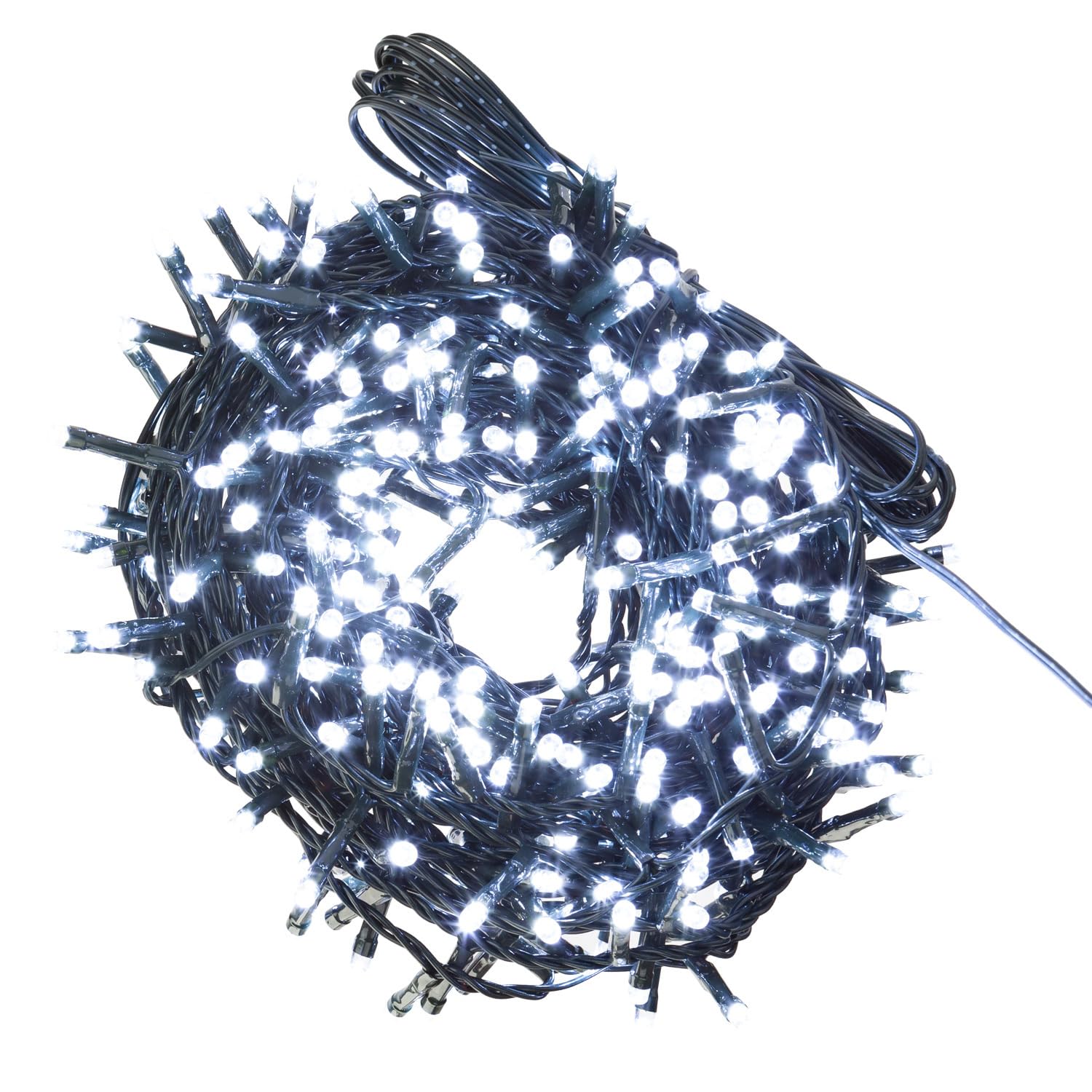 Pms Cold White Vfm - Christmas Lights 400 Led 12M Xmas Tree Lights - Fairy Lights - Festive Bright String Xmas Tree Wedding Fairy Lighting Indoor & Outdoor Mains Operated Multi Function Control Cool White