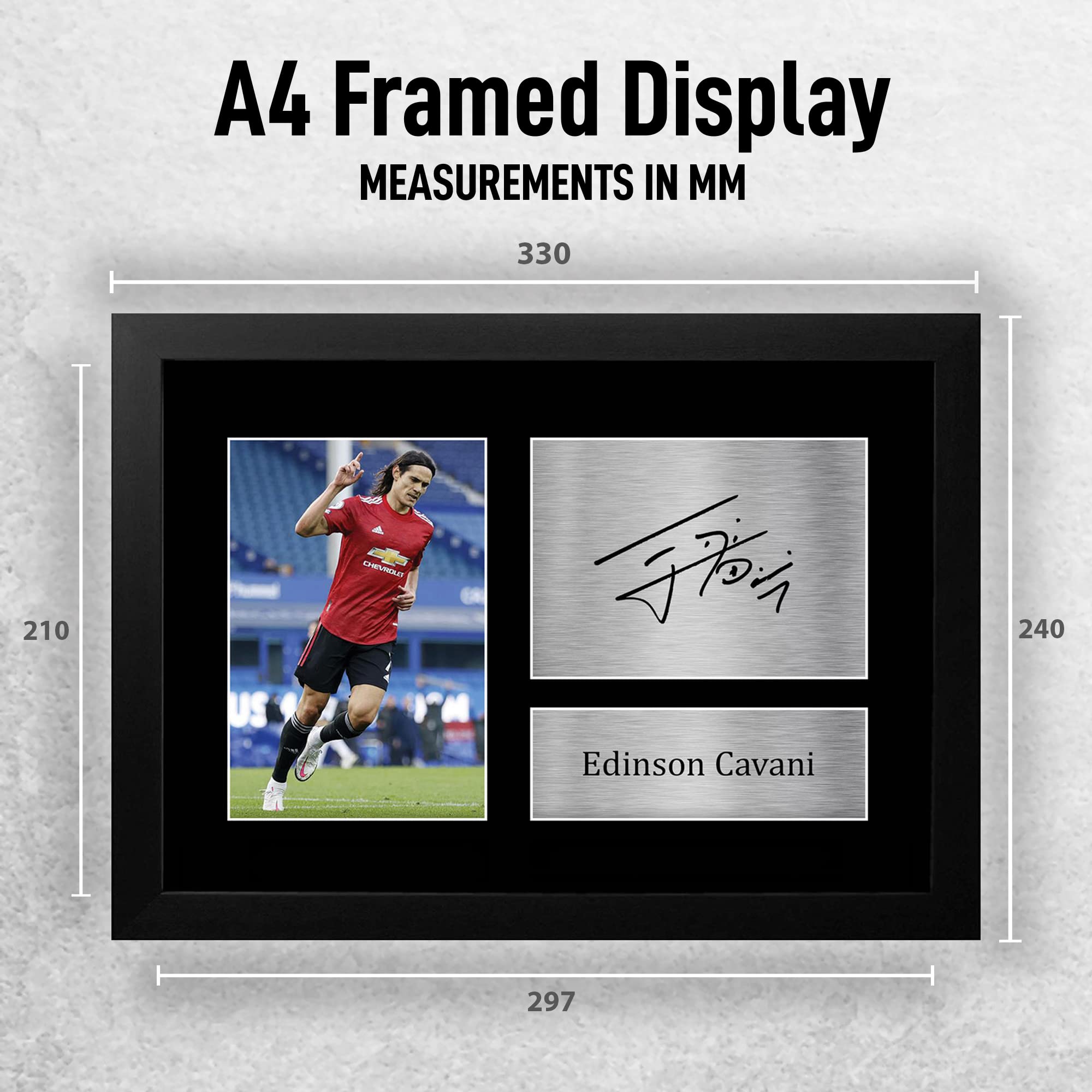 HWC Trading A4 FR Edinson Cavani Presents Printed Signed Autograph Picture for Fans and Supporters - A4 Framed - Image 2