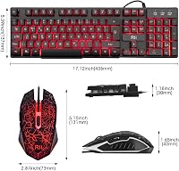 Rii Gaming Billentyűzet és Egér Szett LED Háttérvilágítással PC-hez 8