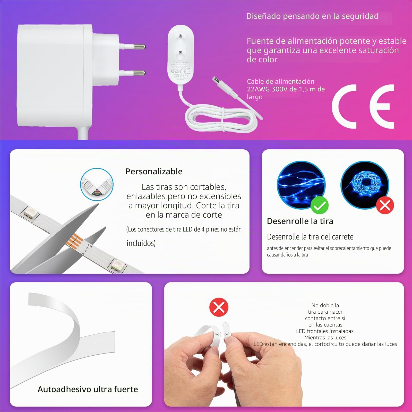 Alexa Tira LED 40 Metros, WiFi Luces RGB Habitación 40M, Funciona con Alexa Google Assistant, Sincronización de Música, Tiras LED Modo de escena para Cocina, Fiesta, Bricolaje, Hogar