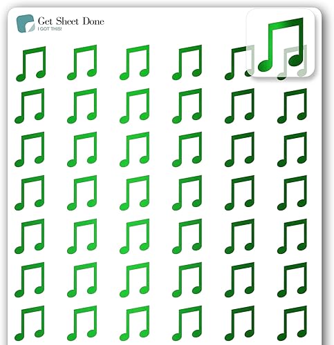 Music Icon Planner Sticker  54 Gold Foiled Vinyl (12)  Piano Music Class Note Performing ArtsEssential Productivity Life PlannerBullet Bujo