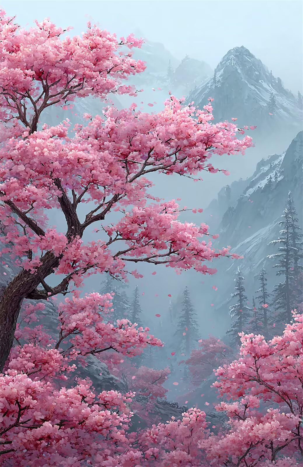 Puzzle 1200 Pezzi per Adulti Montagne Fiori Gioco Educativo Divertimento Impossible Difficile Puzzle per Adulti 1200 Pezzi 75 x 50 cm