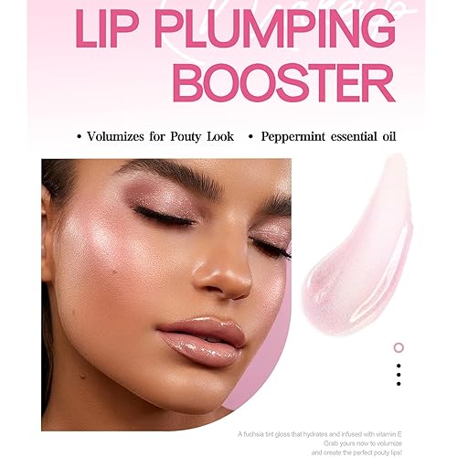 Miniatura 2 de 2 unidades de estimulantes de labios, aceite de labios voluminoso, brillo de labios hidratante con extracto de chile, aceite de brillo de labios