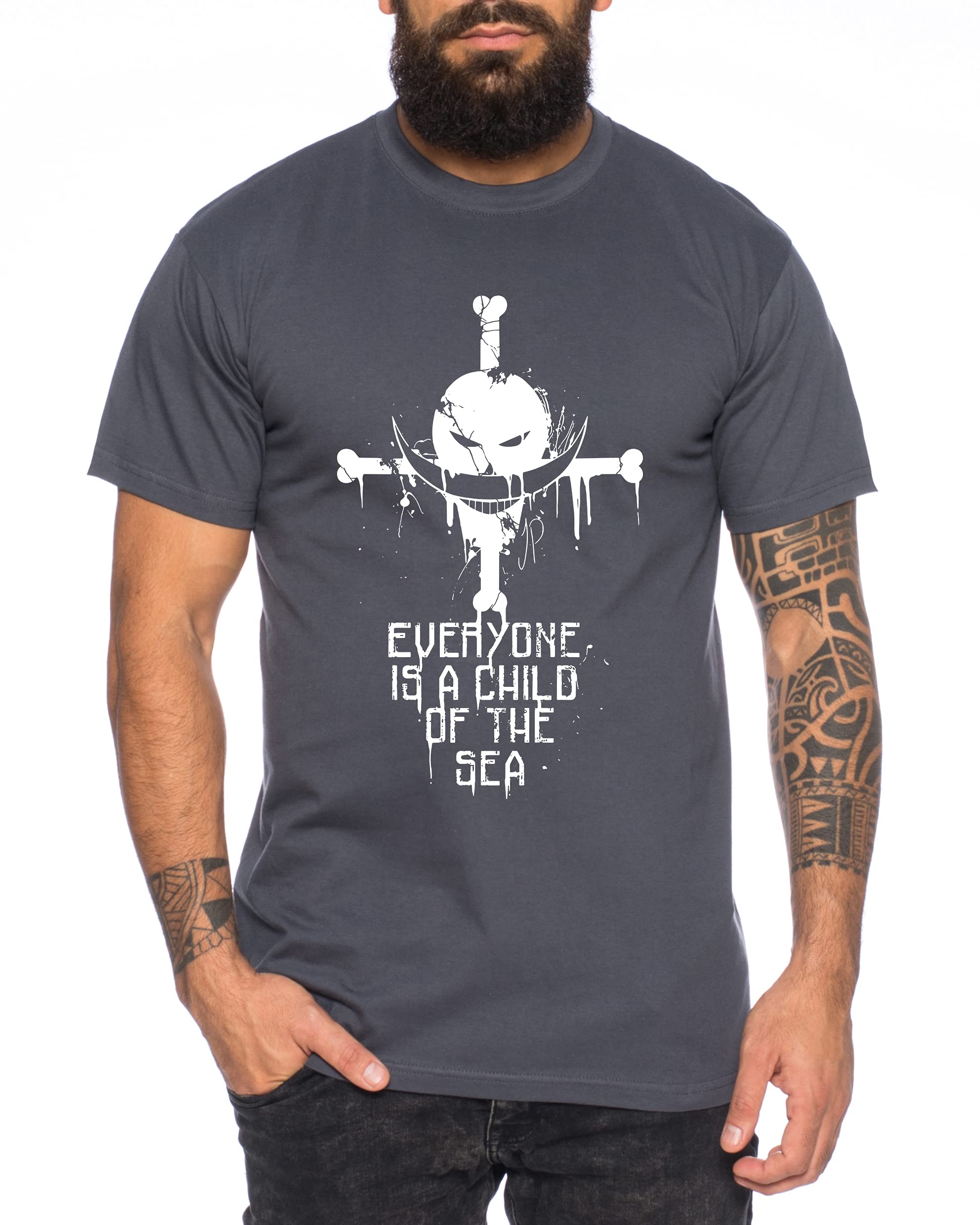 Tee Kiki Sea Zoro One Manga Maglietta Luffy da Uomo Anime Piece