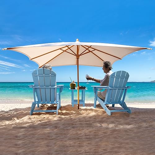 Miniatura 2 de VINGLI Silla Adirondack plegable de plástico con soporte para tazas, material de polietileno de alta densidad 100% reciclable impermeable, cómoda