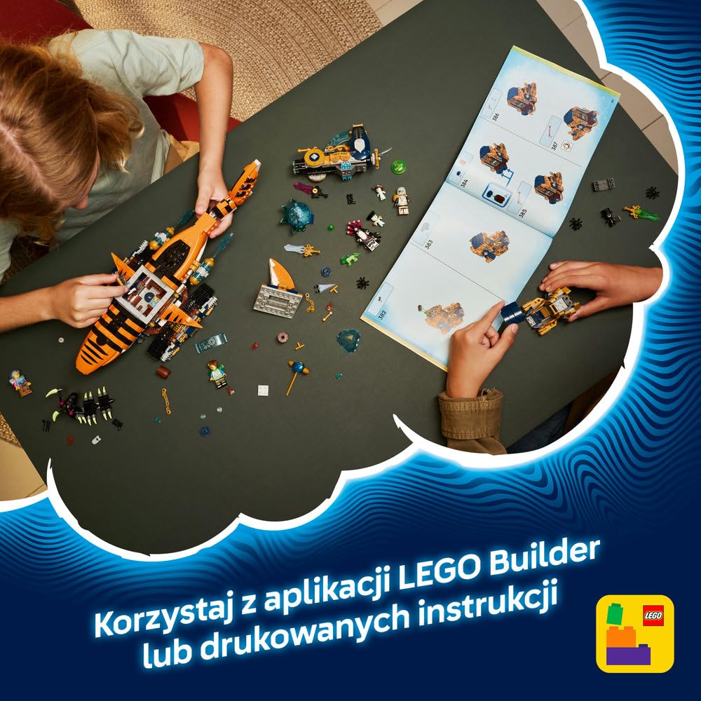 LEGO DREAMZzz Rekinoczołg tygrysi 71515 | rekinoczołg, zabawka akcji, prezent dla chłopca i dziewczynki 9+, przygoda fantasy, 1548 elementów
