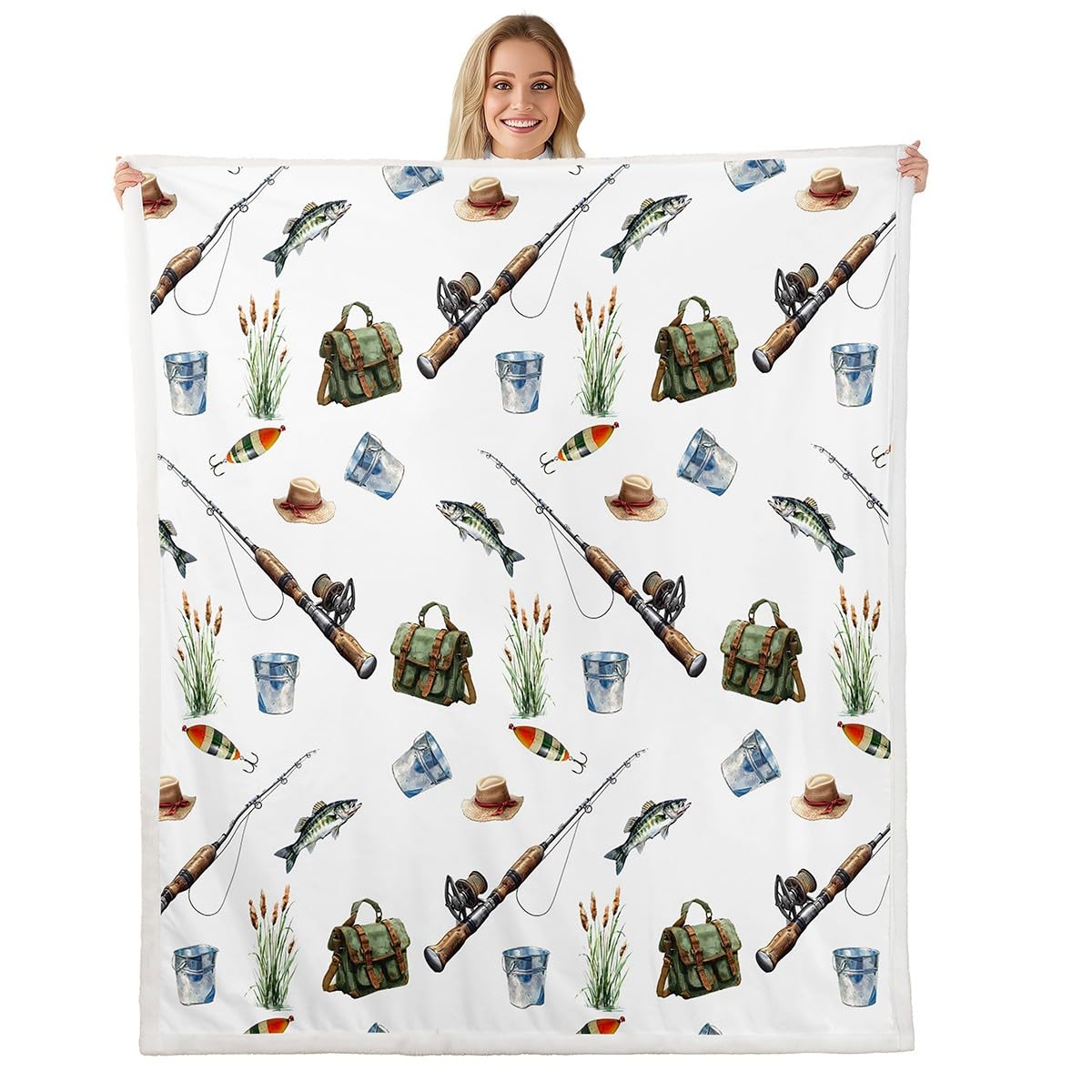 Couverture polaire lit et canapé grand plaid rustique Manfei
