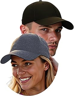Genérico Pack de 2 Gorras Tácticas de Alto Rendimiento, Rip-Stop Hidrófuga y Transpirable con Rejilla, Cierre autoadherente, Secado Rápido, 6 Paneles