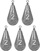 Vista 16 de BLUEWING Pesas de pesca giratorias de fundición de 1/2oz-8oz Drop Shot Dipsey plomo agua salada