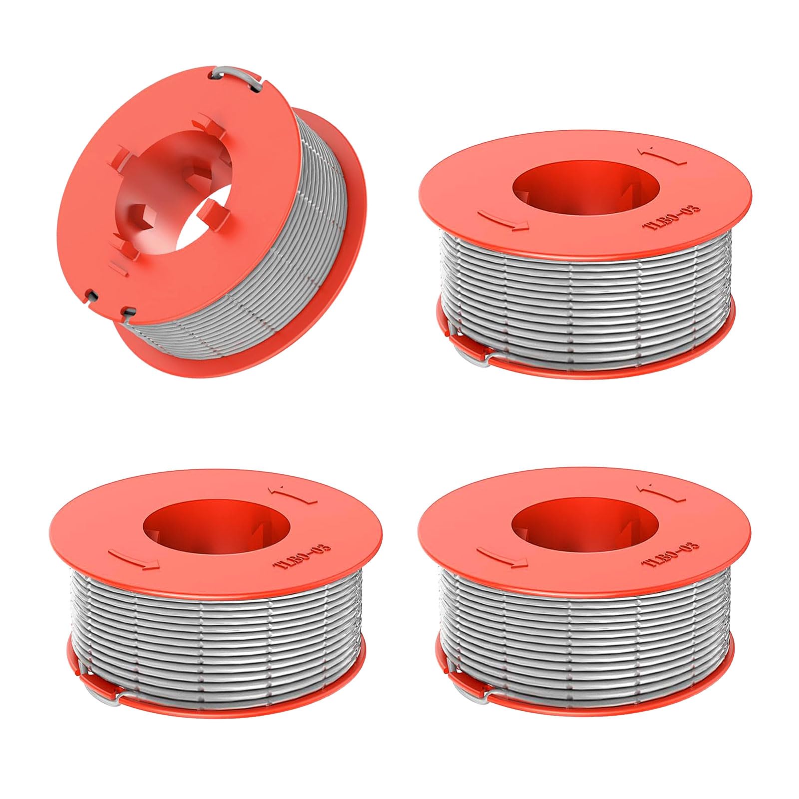 4 Piezas Carrete de Repuesto para Cortadoras de Césped compatible con F016800175,Bobina de Hilo para Bosch Art 23 26 30 Combitrim, Art 23 26 Easytrim, Ø 1,6 mm,Longitud 8 m(4 bobina)