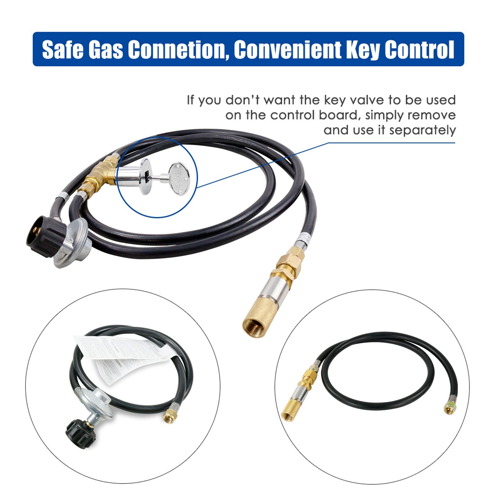 Buy GRISUN Dropin Fire Pit Kit 24 x 8 Inch, HShape Burner with Tray