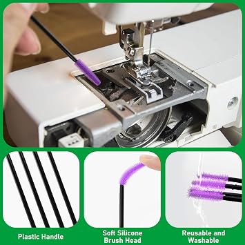 19 Pcs Sewing Machine Cleaning Kit, Sewing Machine Repair Tools Include Tweezers, Double Headed Brush, Seam Rippers, Silicone Cleaning Brushes for Repair and Cleaning Sewing Machines and Storage Bag