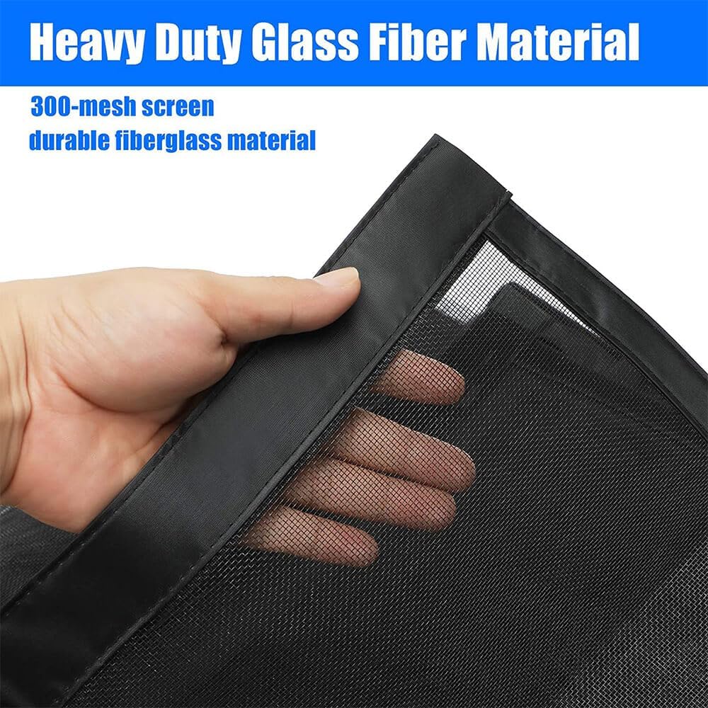 Heavy Duty Garage Door Screen - 16x7, Zipper Closure, Weightened Bottom, Fiberglass Mesh, Keeps Out Mosquitos & Animals