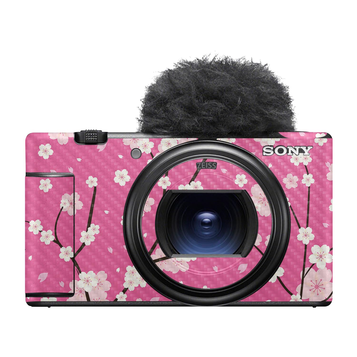 Carbon Fiber Camera Skin Compatible with Sony ZV-1 Mark II (2023) - Sakura Pink - Premium 3M Vinyl Protective Wrap Decal Cover - Easy to Apply | Crafted in the USA by MightySkins
