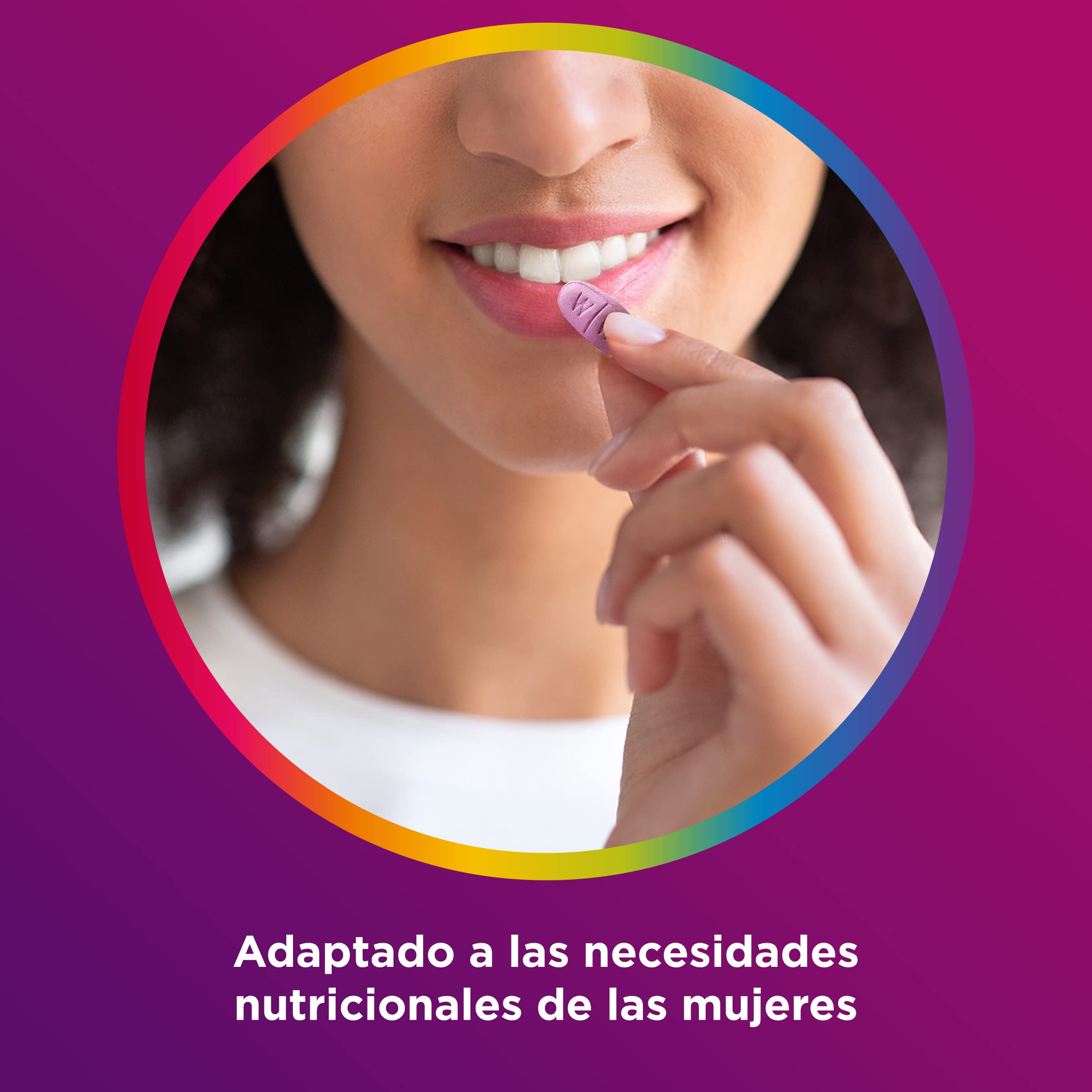 Multicentrum Mujer Complemento Alimenticio Multivitamínico y Multimineral Para Mujeres, Con Vitamina C y Zinc, Sin Gluten, 100 Comprimidos