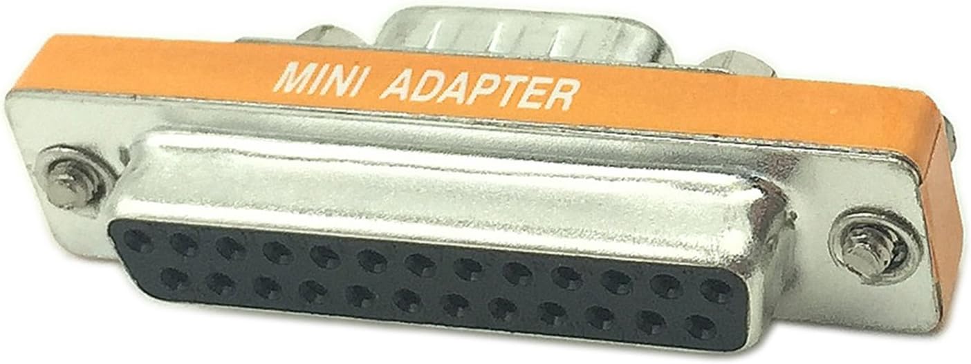CERRXIAN LEMENG DB9 Male to DB25 Female Mini Serial Port Cable Adapter Gender Changer