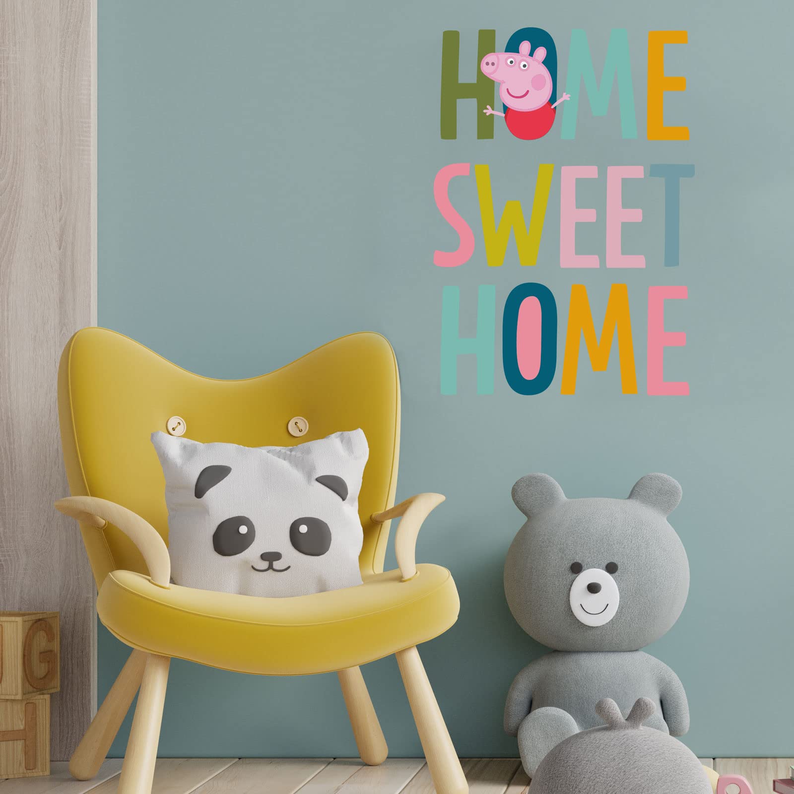 Stickerscape Peppa Pig Wall Stickers (Home Sweet Home - Large Size)| Official Peppa Pig Wall Decal, Wall Decor | Easy to Apply, Cleanly Removable — image 1
