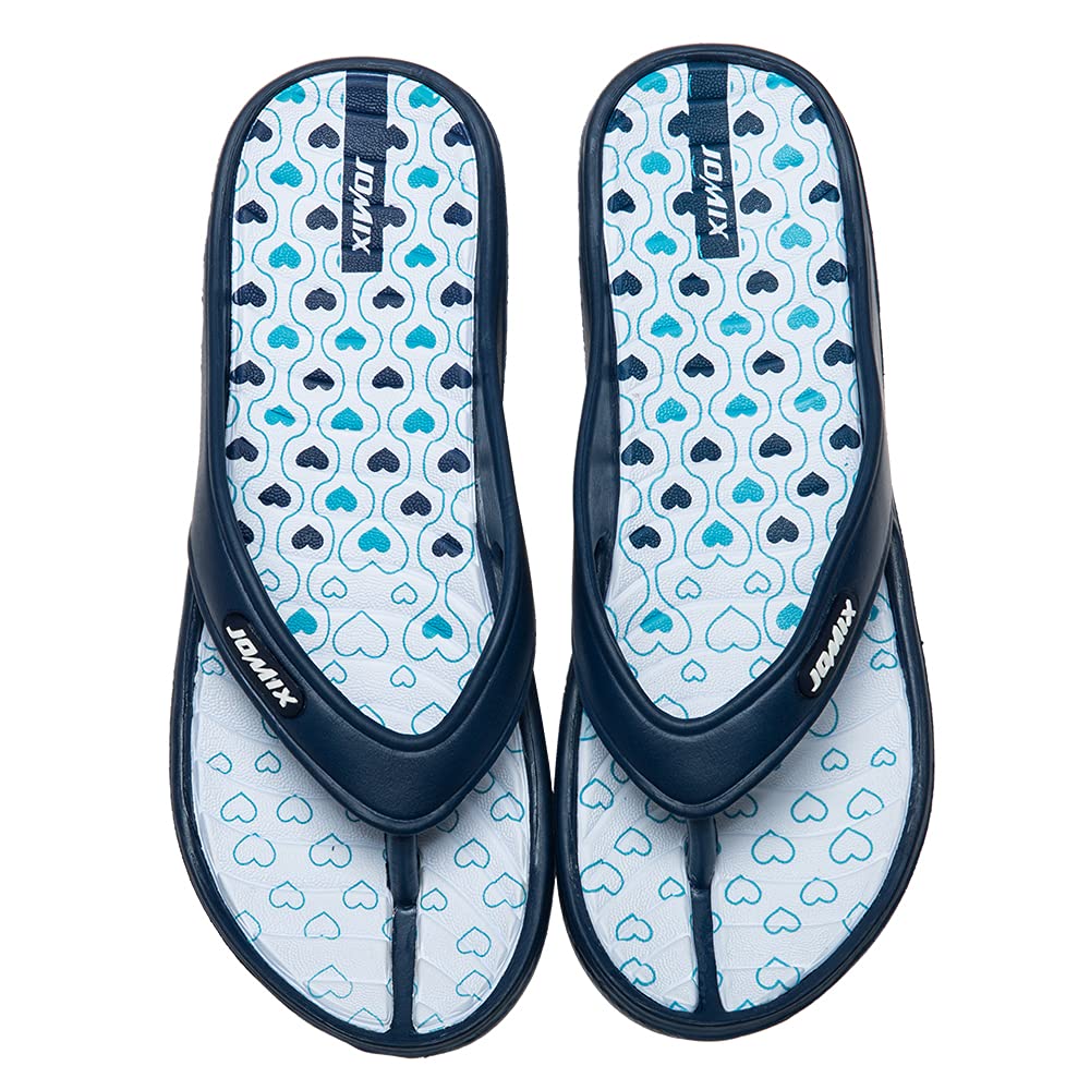 JOMIX Tongs Femme Été, Sandales à Talon Compensé avec Imprimé, en Caoutchouc EVA, Confortables, Légères, Antidérapantes, pour Douche, Plage, Piscine