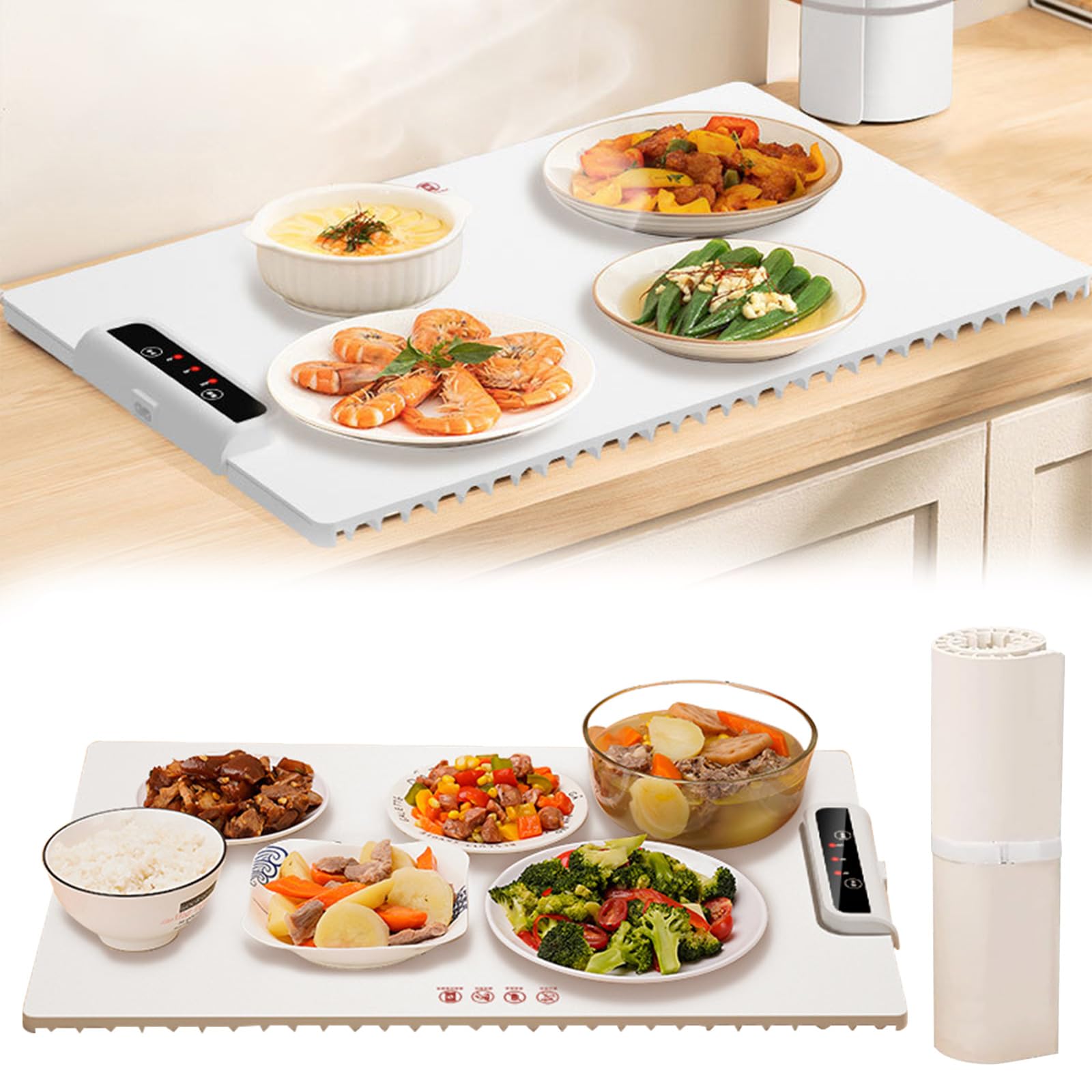 ☆ 食品保温プレート 電気保温トレイ　多機能食品断熱ボード Amazon | Eleoption 食品保温プレート 電気保温トレイ 折りたたみ式 多