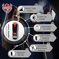 Vista 5 de FIGHTSENSE Kit de autodefensa de 1/2 oz en aerosol de pimienta y mini pistola aturdidora para hombres y mujeres, 25 ráfagas, rango de 12 pies, carga
