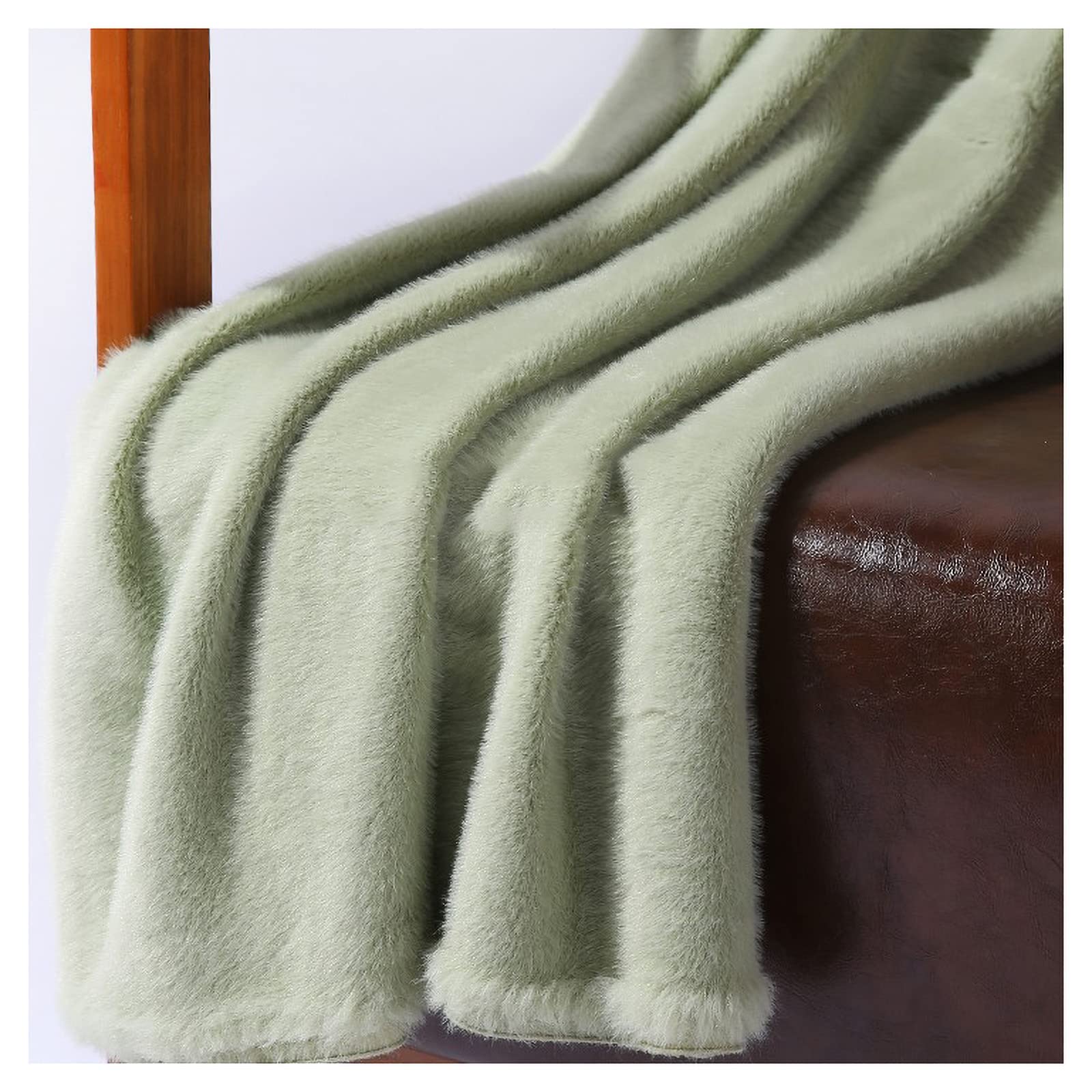 Tela De Peluche Por Metro Tela De Piel De Visón De Imitación Para Zapatos De Almohadas De Ropa 160 Cm De Ancho Vendido Por Metro(Color:Rosa verde)
