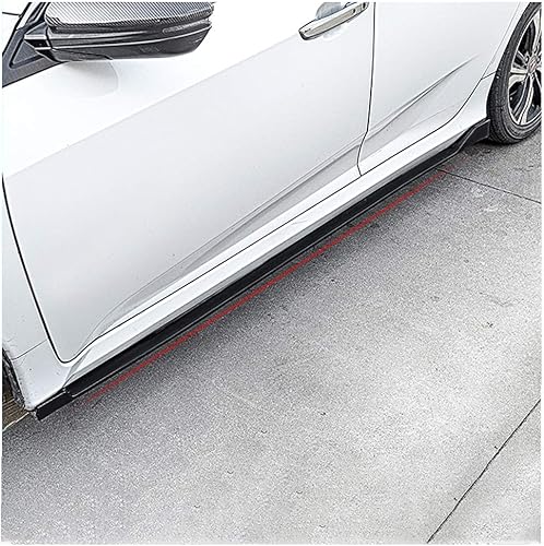 Miniatura 2 de NINTE Faldones laterales para modelos Honda Civic Sedan 2016-2021, paneles de extensión de labio ABS negro brillante