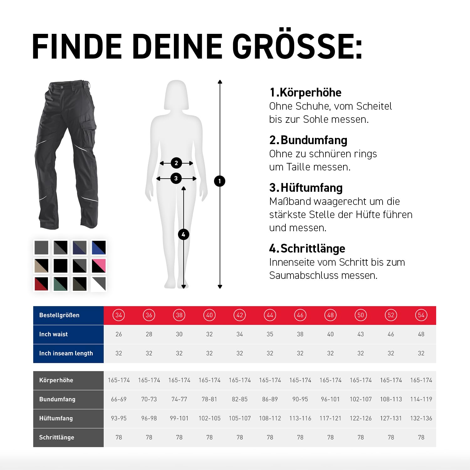 KÜBLER Workwear ACTIVIQ - Pantalones de trabajo para mujer, pantalones funcionales para mujer, ropa de trabajo profesional para artesanía e industria, ropa de trabajo para mujer, pantalones con