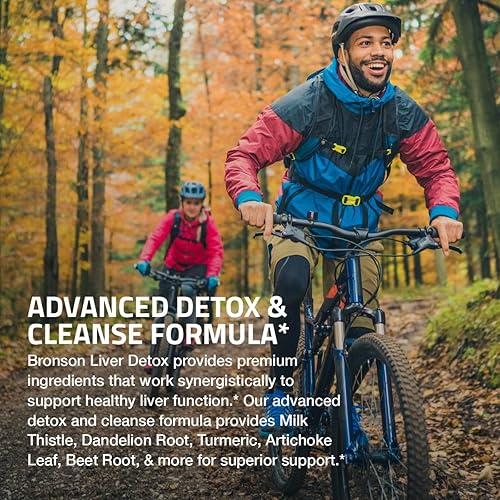 Miniatura 4 de Bronson La fórmula avanzada de desintoxicación y limpieza del hígado apoya la función hepática saludable con cardo mariano, raíz de diente de león,
