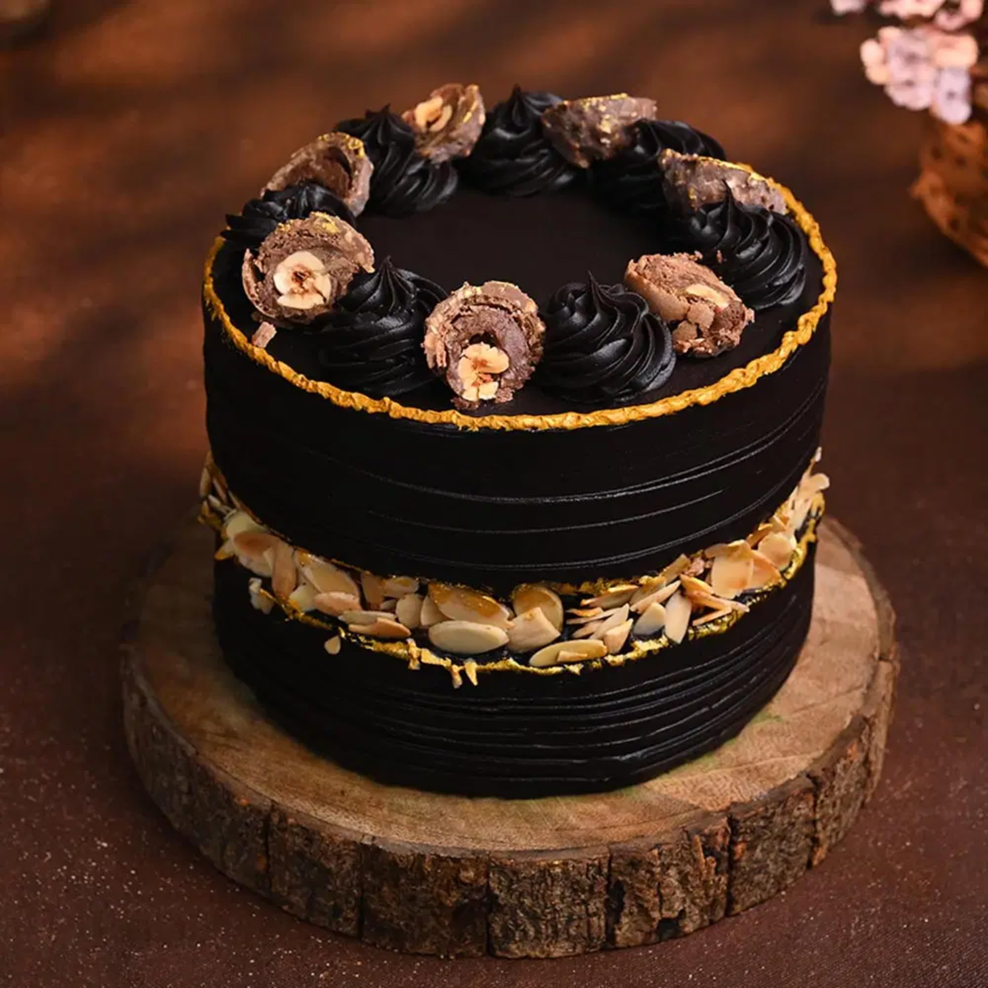 Bakingo 1Kg Delicious Silky Smooth Fresh Chocolate Love Delight Cake For Birthday & Anniversary Cake, Valentine Day Cake For Boyfriend, Girlfriend, Husband & Wife (Same Day Delivery)