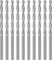 MTX Broca de Aço Rápido HSS para Metal 3mm – Jogo 10 Peças, Ângulo 118°, Superfície Polida, Alta Resistência ao Desgaste para Perfuração Precisa em Aço, Ferro e Bronze