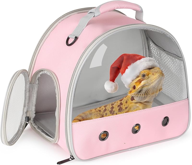 Transportadora para Pequenos Animais WEVONIGU com Janela Lateral e Visor Transparente PINK