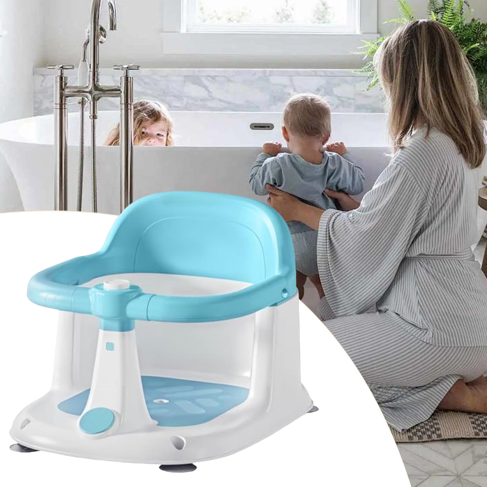 Silla de Baño para Sentarse Asiento Antideslizante de Ducha para Niños y | Silla de Bañera Portátil para Hogar Viajes Familias Conscientes de la Seguridad