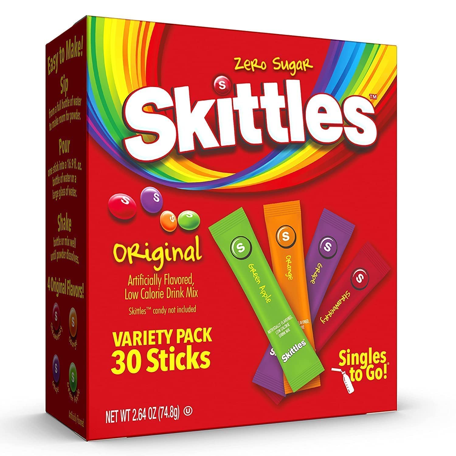 Buy Skittles Singles To Go Variety Pack, Watertok Powdered Drink Mix