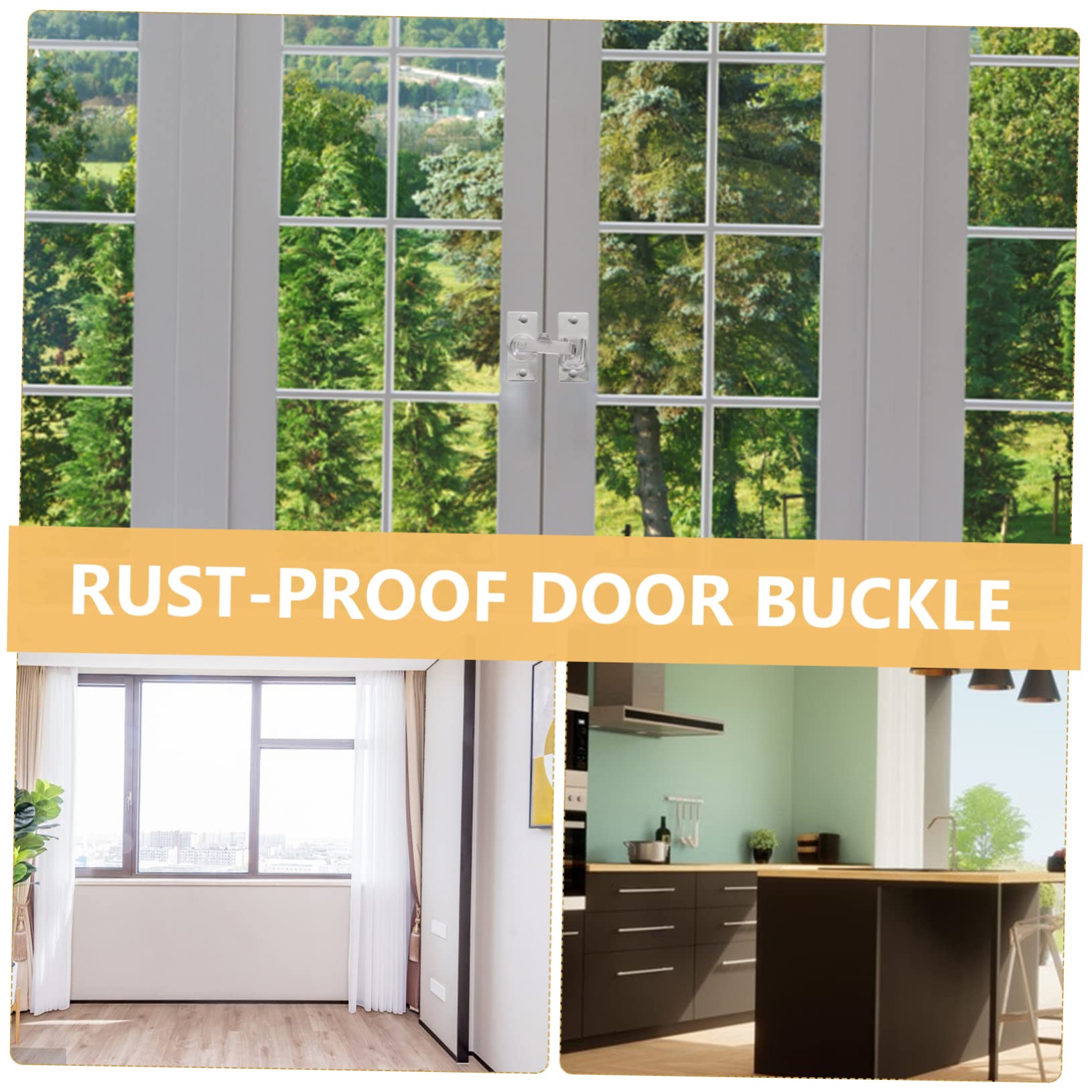 Mikikit 5sets Serratura Chiusura Bolt Acciaio Inossidabile Sicura e Resistente Per Porte Finestre Cancelli e Armadi Facile Da Installare e Adatta Per Interni Ed Esterni