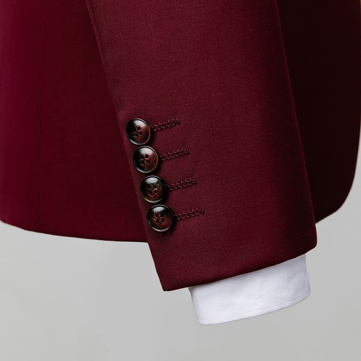 Allthemen Traje de Hombre de 3 Piezas de Ajuste Delgado con un Solo Pecho de Dos Botones Traje de Esmoquin de Boda Chaqueta Chaleco Pantalones