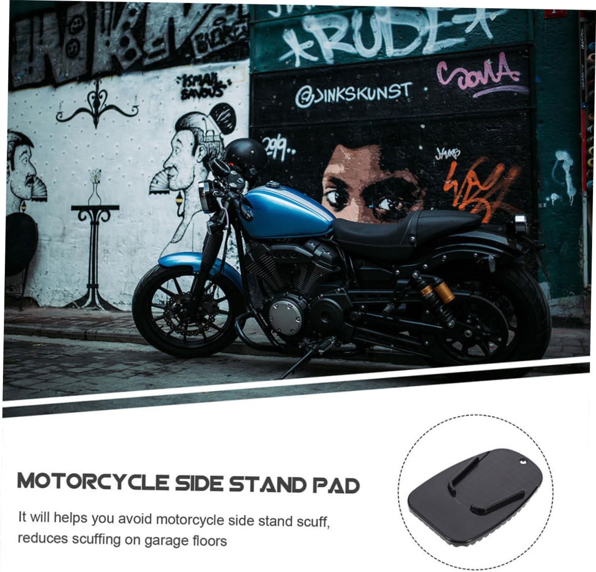 8pcs Motorcycle Parking Stand Pads Motorbike Kickstand Pad Kickstand Side Stand Accessories
