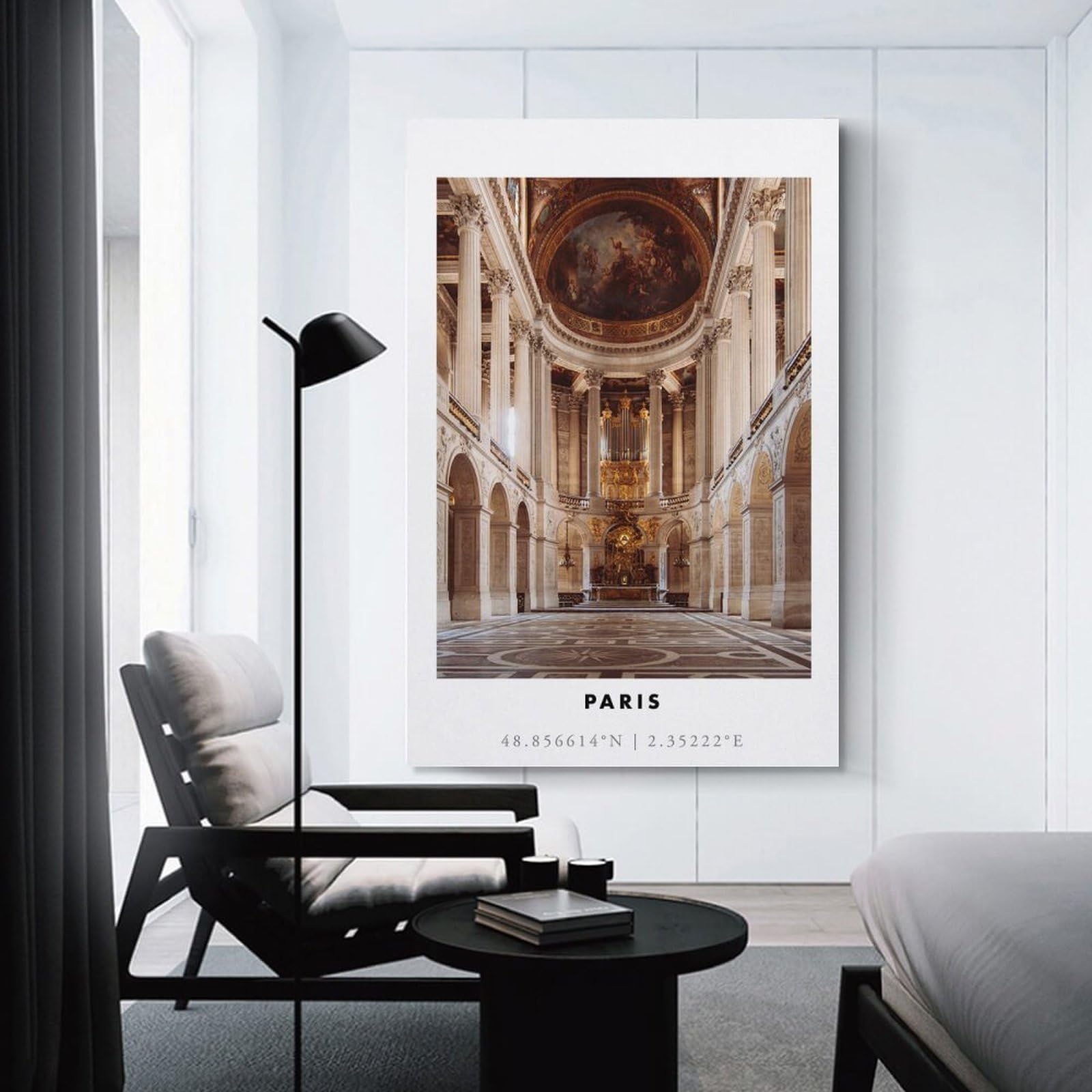 Junmoney Palace Chapel Interior Wall Picture Print 20x30inch(50x75cm), for Lounge Decor, Offices Or Entryway Styling, A Flexible Wall Accent for Shared Spaces